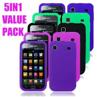   GALAXY S 4G I9000 5X SOFT SILICONE GEL CASE COVER SKIN (VALUE PACK