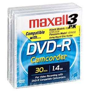  Maxell MXL DVD R/CAM/3 3 DVD R for Camcorders 
