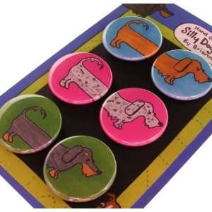  Dachshund Wirehair Silly Dog Magnet Set of 6 Office 