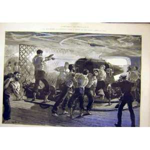    1882 Hms Alexandra Port Side Battery Alexandria War