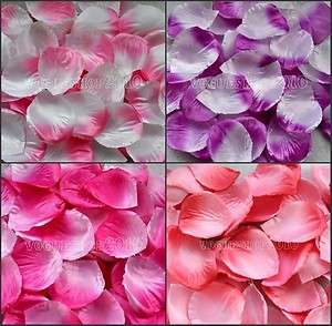 200 pcs Silk Flower Rose Petals Wedding Decoration Many Colors 