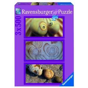  Ravensburger Natural Impressions In Sand 3 x 500 Piece Puzzles 