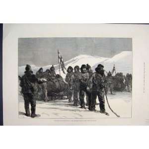  1876 North Pole Expedition Western Sledge Party Print 