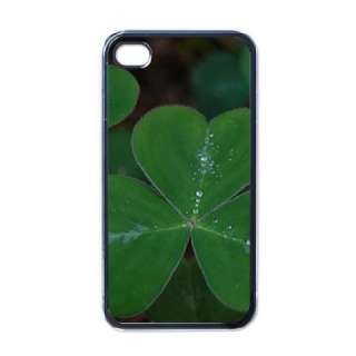 Shamrock Leaf Clover Black Case for iphone 4  