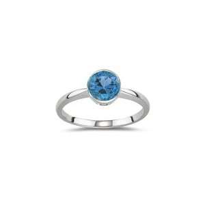  4.01 Cts Swiss Blue Topaz Solitaire Ring in Platinum 10.0 