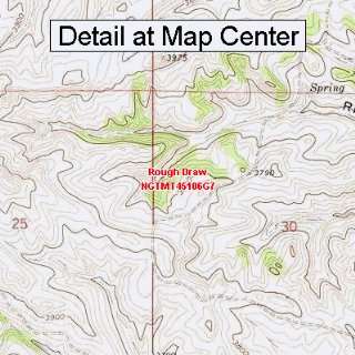 USGS Topographic Quadrangle Map   Rough Draw, Montana (Folded 