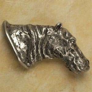  Hippo Head Pewter Cabinet Knob/Pull (Right Facing)