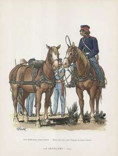   KREDEL print US military history 3RD ARTILLERY uniforms 1847  
