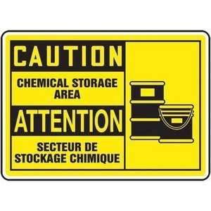  CAUTION CHEMICAL STORAGE AREA (BILINGUAL FRENCH) Sign   10 