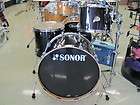 Sonor Arena Drum Set 3 pc Maple Kit Transparent Black Shell Pack 24