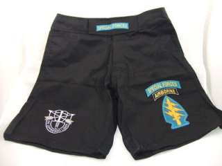   FORCES SF COMBATANT MMA PT BLACK BOARD SHORTS FIGHT SHORTS SIZES