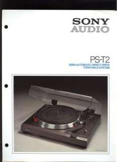 Sony PS T2 Turntable Brochure 1977  