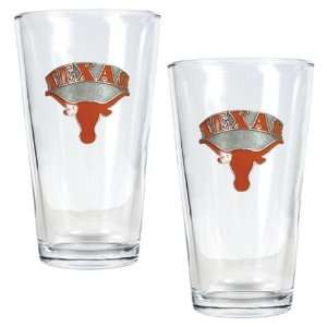  University of Texas Longhorns Set of 2 Beer Glasses 