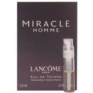 Miracle Homme by Lancome for Men 0.05 oz Eau de Toilette Sampler Vial 