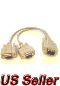 MONITORS TO 1 PC VGA/HD15 Y Splitter Cable Adapter  
