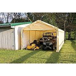    Tan  ShelterLogic Automotive Outdoor Shelter Storage & Shelters