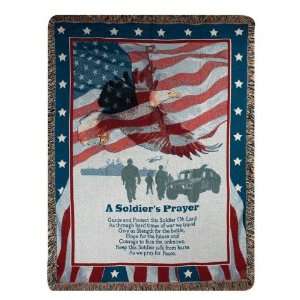  A Soldiers Prayer   Tapestry Throw