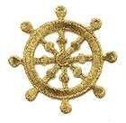 Nautical Ships Wheel Embroidere​d Iron On Patch 210738
