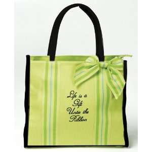   & Weavers Tote Bag, Life is a Gift Untie the Ribbon