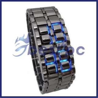 US Blue LED Digital Watch Lava Style Mens Ladies Sports Fashion Wrist 