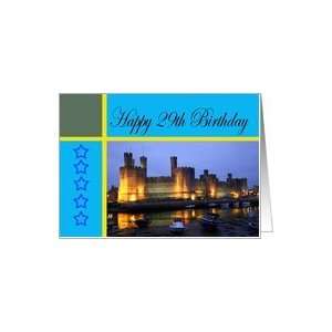  Happy 29th Birthday Caernarfon Castle Card Toys & Games
