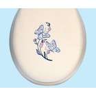 Centoco HPS20BF 001 Butterfly Embroidered Soft Vinyl Toilet Seat