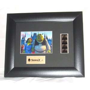 Shrek 2   Wood Framed Movie Film Cells Presentation Plaque   13 x 11