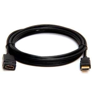 10FT 24AWG CL2 High Speed Male to Female HDMI Extension Cable   Black