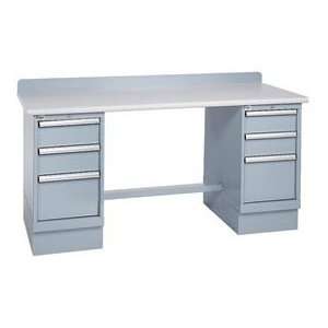  Technical Workbench W/3 Drawer Cabinets, Plastic Laminate 