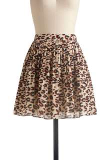 Night Prowl Skirt   Animal Print, Pleats, Party, Summer, Fall, Short 