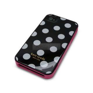   New Kate Spade Hard White Polka Dot Dots Case Cover for iPhone 4 4G 4S