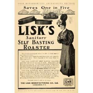  1906 Ad Lisk Basting Roaster Turkey Canandaigua Kitchen 