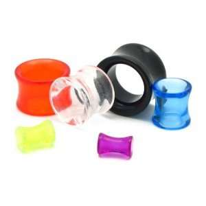  Plain Acrylic Double Flared Tunnels Jewelry