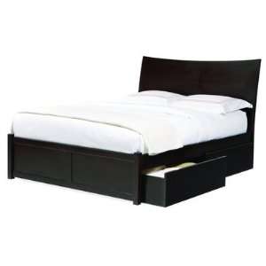  Queen Milano Bed with Flat Panel Footboard in Espresso by 