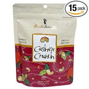 Mareblu Naturals Cashew Crunch, 4 Ounce Pouches (Pack of 15)  