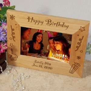  Engraved Happy Birthday Wood Picture Frame Everything 