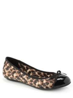 FASHION BUG   Quilted Leopard Print Ballet Flats  