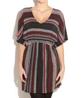 null (Multi Col) Apricot Stripe Print Dress  242391099  New Look