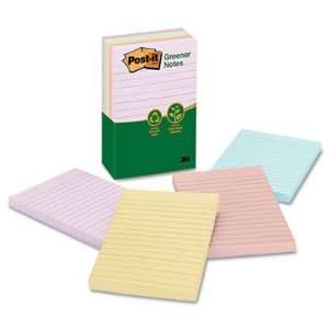  Recycled Assorted Pastel Color Post it Ruled Note Pads   4 
