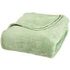 Elite Home All Seasons Micro Fleece Plush Solid F/Q Blanket