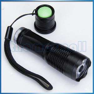 8W LED Bright Police Torch Flashlight Lamp Black 160LM  