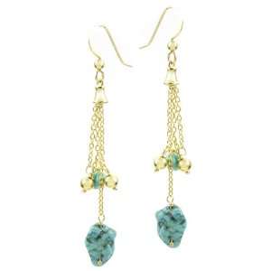  Krishnas Vermeil & Faux Turquoise Earrings Emitations Jewelry