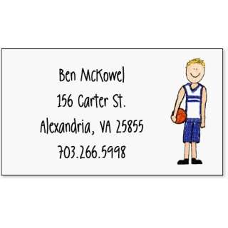  Blonde Basketball Boy Calling Card 