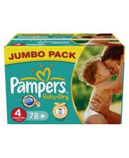 Pampers Baby Dry Nappies Size 4 Jumbo Box   78 Nappies   Boots