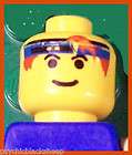 HTF LEGO Male BOY Brown Hair BLUE Headband MINIFIG Minifigure HEAD 