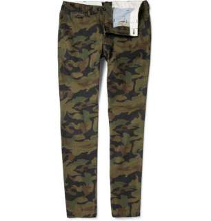    Casual trousers  Camouflage Print Tapered Cotton Trousers