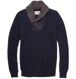 Maison Martin Margiela Wool Blend Shawl Collar Sweater  MR PORTER