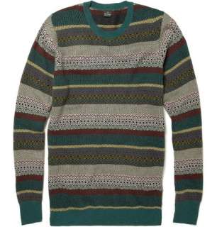    Knitwear  Crew necks  Merino Wool Blend Fair Isle Sweater