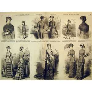  1880 Womens Fashion Dresses Dinner Toilette Costume
