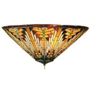  Navajo Cone Flush Tiffany Stained Glass Ceiling Lighting 
